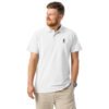 Men Premium White pique polo shirt - Image 6