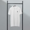 Men Premium White pique polo shirt - Image 8