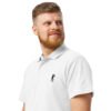 Men Premium White pique polo shirt - Image 7